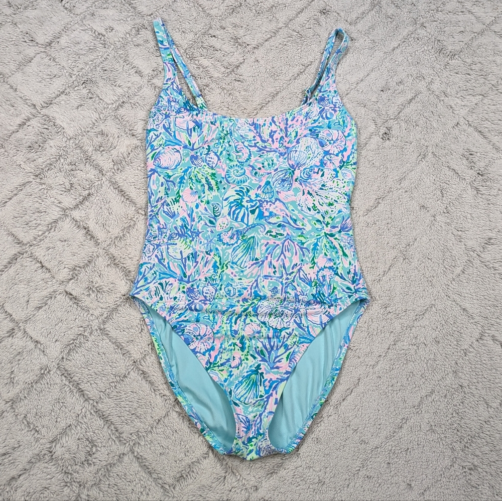 Lilly Pulitzer Pink and Blue One Piece Swimsuit